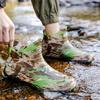 Camouflage Rain Shoes Men's Fishing Waterproof Shoes Large Size 48 Non-slip and Wear-resistant Construction Site Labor Insurance Short Rain Boots Kitc