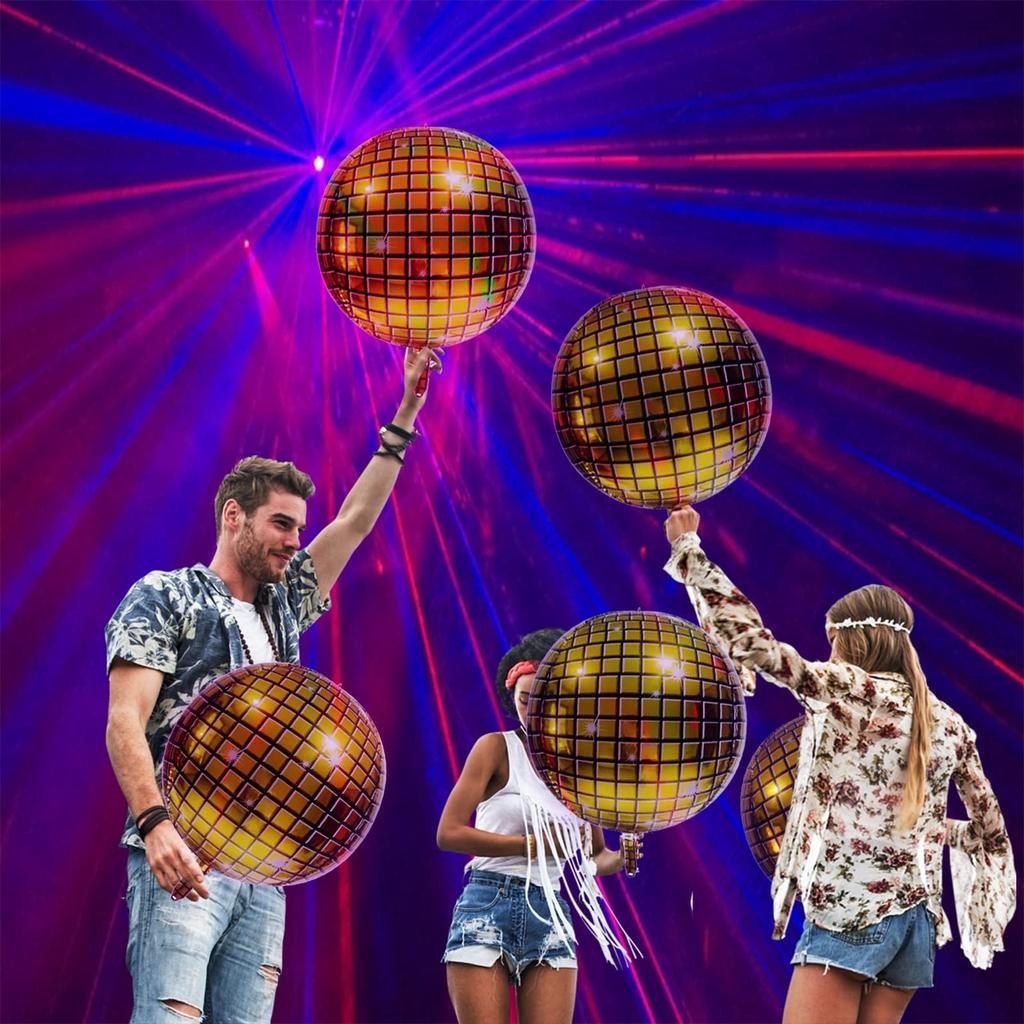 6 упаковок больших шаров для диско-бальных залов для украшения и принадлежностей для вечеринки по случаю дня рождения в стиле диско в 1970-х годах