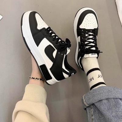 Повседневная спортивная обувь на платформе женская весенне-осенне-зимняя новая нишевая универсальная для бега белая обувь на платформе