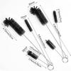 3 шт./комплект Мягкая щетка для волос Щетки для чистки бутылок Многоразовая гибкая щетка-соломинка с отверстием для подвешивания Щетка для чистки стаканов Кухонная