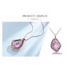 Umcho Oval Nano Pink Moganite Jewelry Sets Gemstone Pendant Necklace Rings Drop Earrings 925 Sterling Silver For Women Best Gift