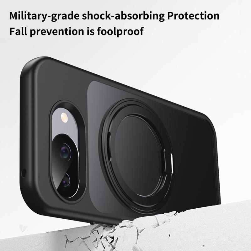 360 Вращающаяся подставка Простой бизнес-магнитный чехол для Google Pixel 10 Pro XL 9A 9 8 Удобный захват Ударопрочная долговечная крышка