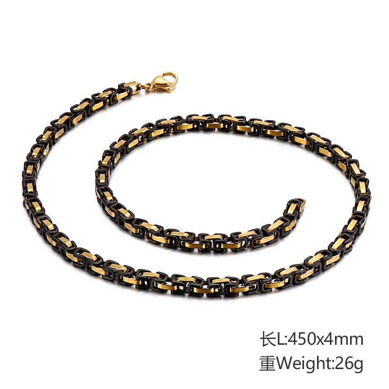 Trendy Back Chain Necklace, Personalized Domineering Men'S Imperial Chain Hip-Hop Jewelry Accessories