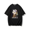 Cute Fun Cat Men's Printed Short Sleeve Summer Casual Versatile Street Atmosphere T-Shirt Cool Breathable Oversized Top