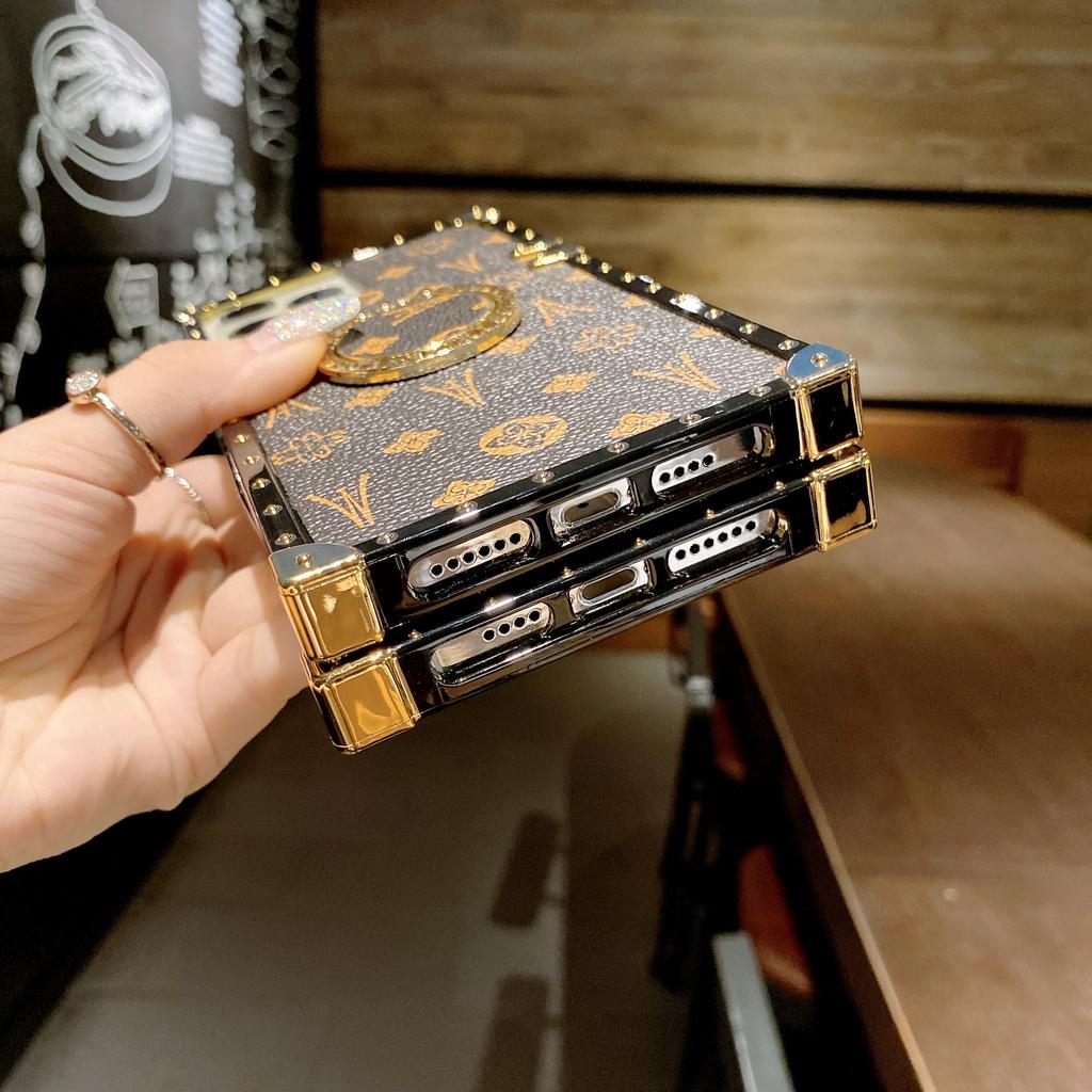 Роскошный Модный Блестящий Кольцо Кожаный Чехол для Телефона Для Iphone 6 7 8 11 12 13 14 15 16 Plus Pro MAX X XS XR Держатель Противоударная Крышка