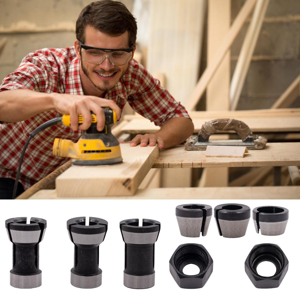 6/6.35/8mm HSS Collect Chuck Adapter Head Converter Router Clamp Holder Tool Accessories for Trimming Machine Electric