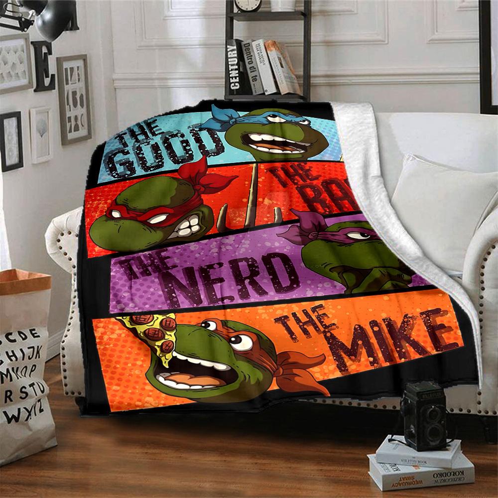 1pc Ninja Turtles Blanket Versatile for Couch, Office Bed