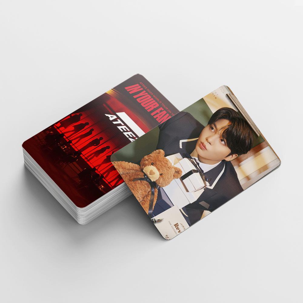 92 шт. K-pop ATEEZ Ломо-карточки и наклейки Мировой тур в вашей фантазии ATEEZ Фотокарточки Открытки