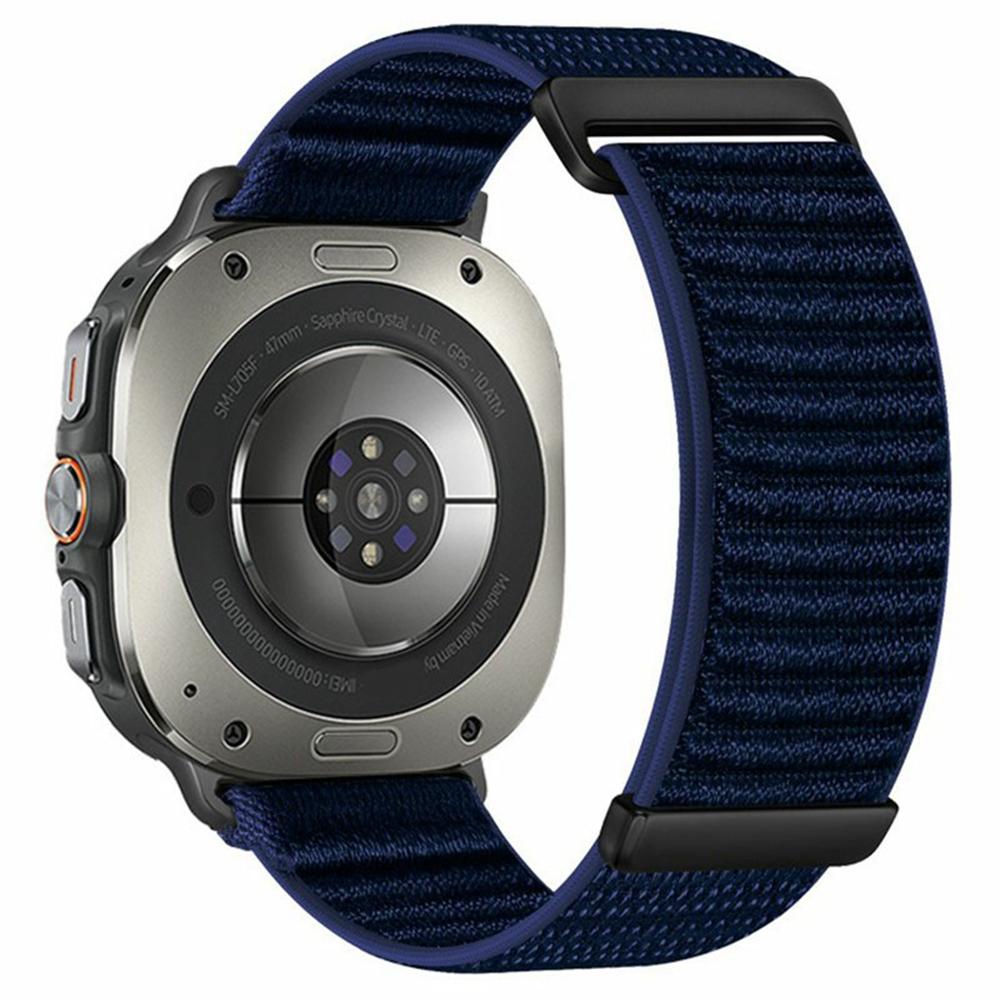 For Samsung Galaxy Watch Ultra (2025) 47mm / Ultra 47mm Watch Band Two-Piece Magic Tape Nylon Woven Wrist Strap