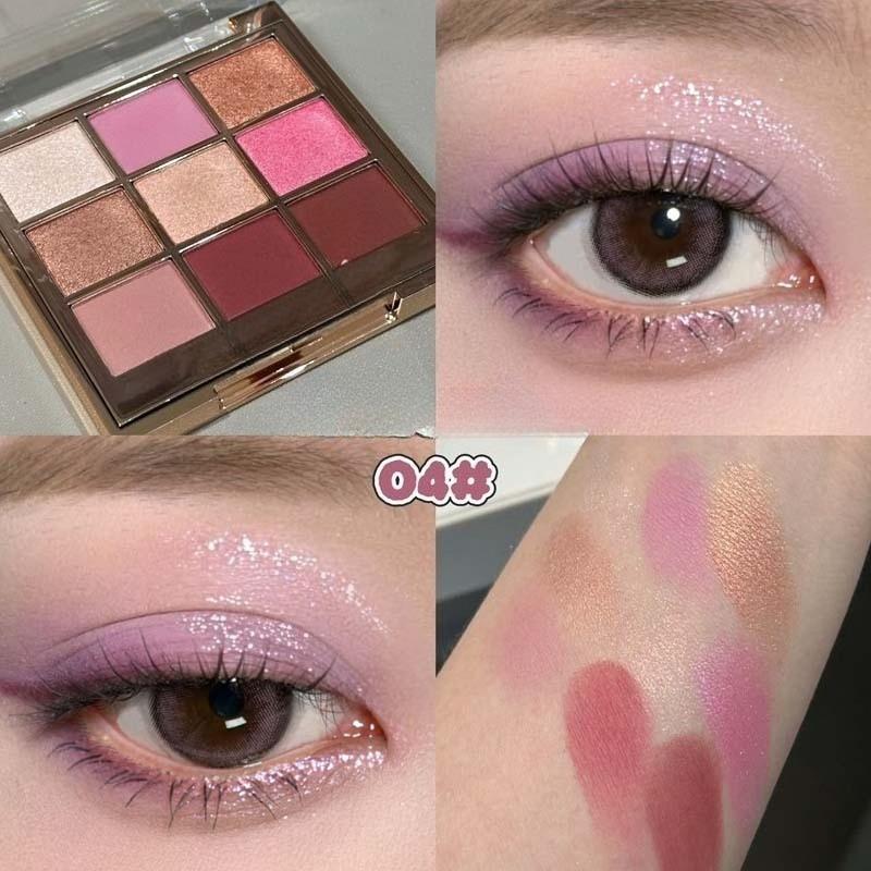 9 цветов матовые блестящие тени для век палитра теней для век Diamond Shimmer телесный блестящий макияж