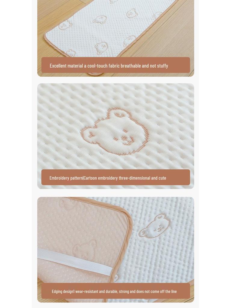 Cartoon Ice Silk Baby Cooling Pillow Towel