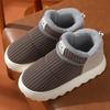 Men Winter Warm Furry Slippers Couples Casual Bedroom Outdoor Thick Sole Non-Slip Slides Indoor Floor Cotton Shoes for Women