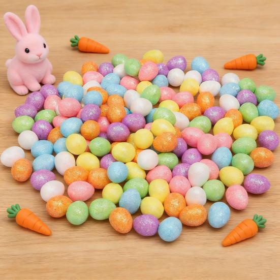 Пенопластовые пасхальные яйца Реалистичные украшения в виде птичьих яиц Разноцветные пенопластовые яйца Сувениры для весенней вечеринки Наполнители для корзин