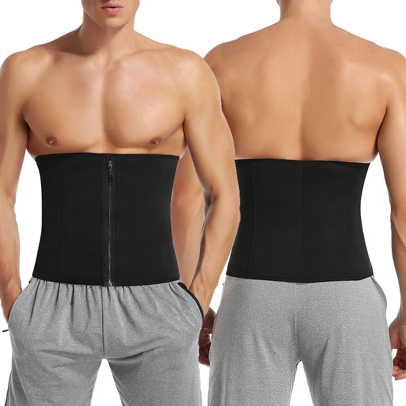 Men Waist Trainer Corset Neoprene Sauna Sweat Trimmer Belt for Weight Loss Slimming Body Shaper Tummy Fitness Belt Fat Burner