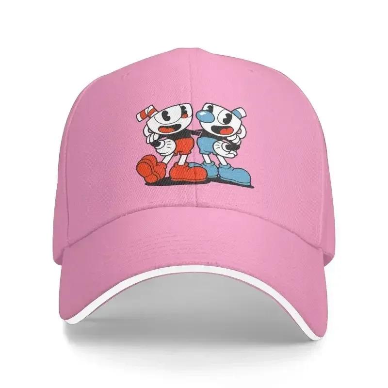 Классическая популярная игра Мультяшная Бейсболка Cuphead Mugman для Мужчин Женщин Дышащая Папина Кепка Защита от Солнца