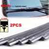2Pcs Rubber Refills For Front Windshield Hybrid Wiper Blade 14" 16" 18" 20" 22" 24" 26" Car Accessories Soft Replacement
