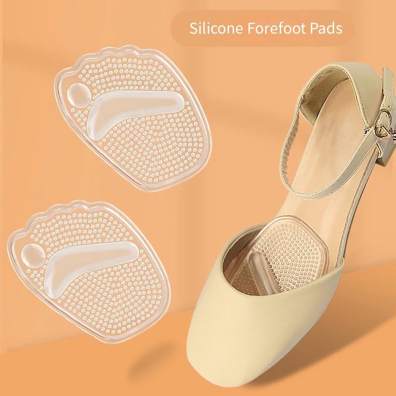 Silicone Gel Forefoot Pads for Women High Heels Half Insoles Anti-slip GEL Self-adhesive Shoe Pad Foot Pain Care Inserts Cushion