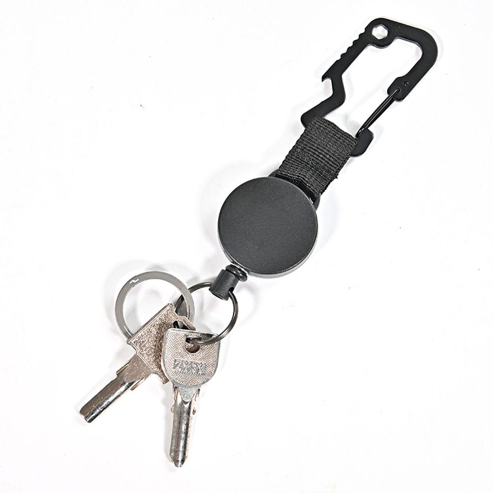 Opener Carabiner Retractable Office Supplies Badge Holder Clip Keychain Key Ring Clips Badge Reel