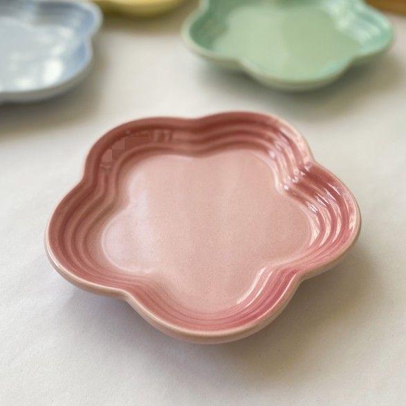 Керамическая подглазурная цветная сливовая тарелка, тарелка с цветком для соуса, поднос для косточек для плевков, уникальная посуда, миска для мороженого