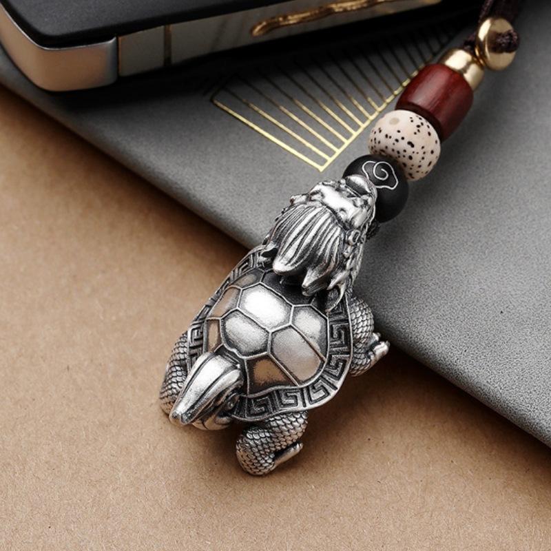 Подвеска в виде дракона-черепахи Xuanwu Xiang Подвеска в виде мужской головы дракона-черепахи High End