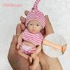 ChildDream 15 Cm Solid Silicone Full Body Mini Reborn Doll Twins Elastic Stretchable Palm Simulation Doll Little Cute Baby Dolls for Kids Playmate Toy