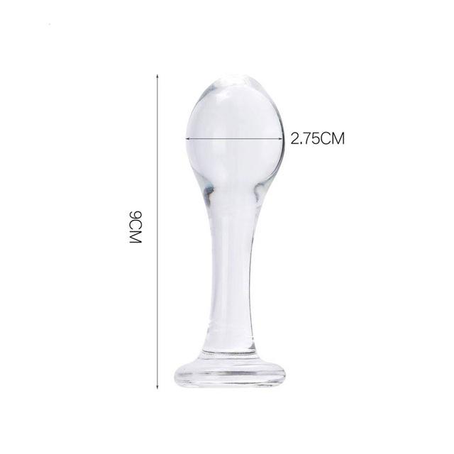 Кристально чистый стеклянный фаллоимитатор, анальные бусины, вилка, стимуляция точки G, женская мастурбация, секс-игрушки для взрослых для лесбиянок
