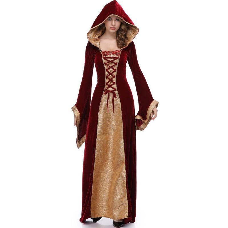 Halloween Mage Costume, Queen Costume, Stage Costume, Long Dress, Cosplay Uniform.
