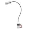 1W Flexible LED Wall Lamp Adjustable Wall Mounted Night Light Reading Light for Bedroom 85V 265V
