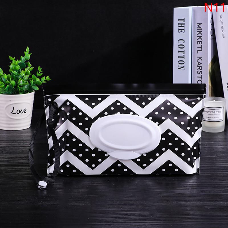 Чехол для влажных салфеток для малышей, портативный держатель для салфеток, откидная крышка, многоразовый многоразовый косметический чехол с защелкивающимся ремешком, полезная коробка для салфеток