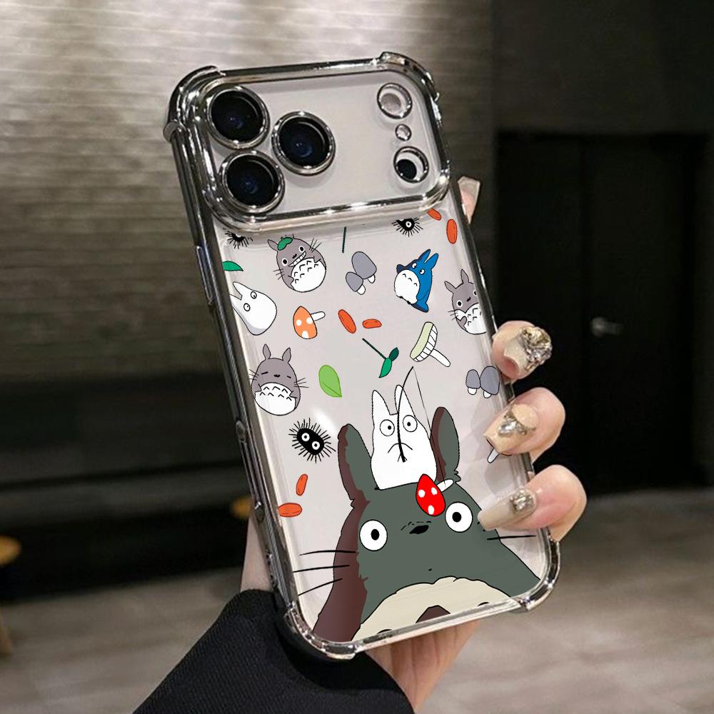 Милый Мультяшный Чехол для Телефона с Тоторо для Samsung Galaxy S26 S25 S24 S23 S22 S21 S20 FE Ultra Plus 5G Прозрачный Противоударный Чехол