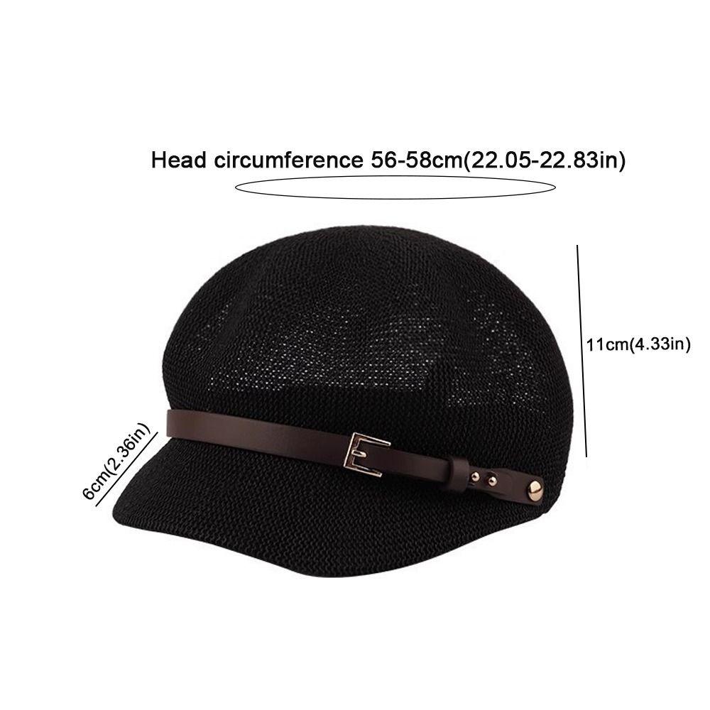Summer Breathable Women's Beret Knitted Thin Painter Hat Hollow Mesh Female Baseball Cap Beach