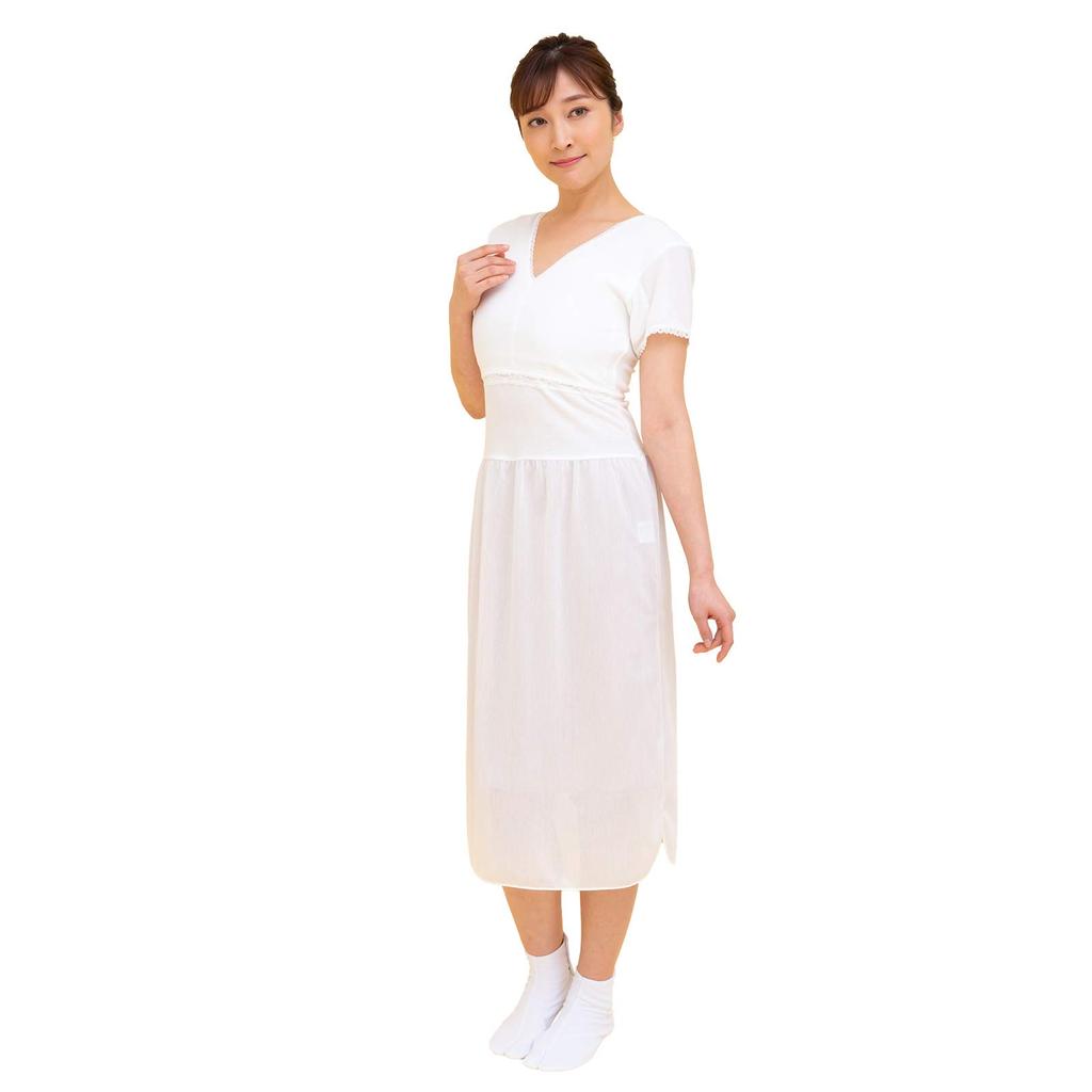 Sanbi Kimono Slip with Bra Function This One Piece Serves As a Japanese and Hem Remover No.403 Bra, Undergarment, (L)