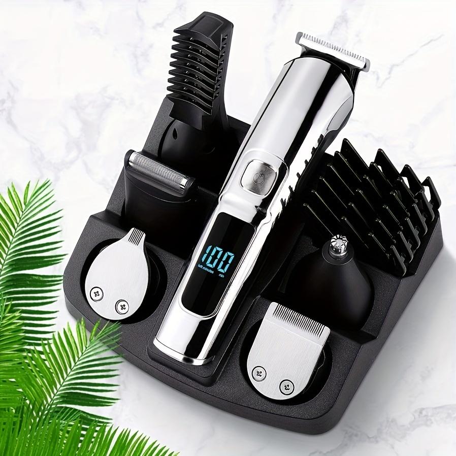 6-in-1 Waterproof Beard Trimmer for Men - Cordless Hair Clippers, Precision Groomer, Nose Hair Trimmer, Body Shaver