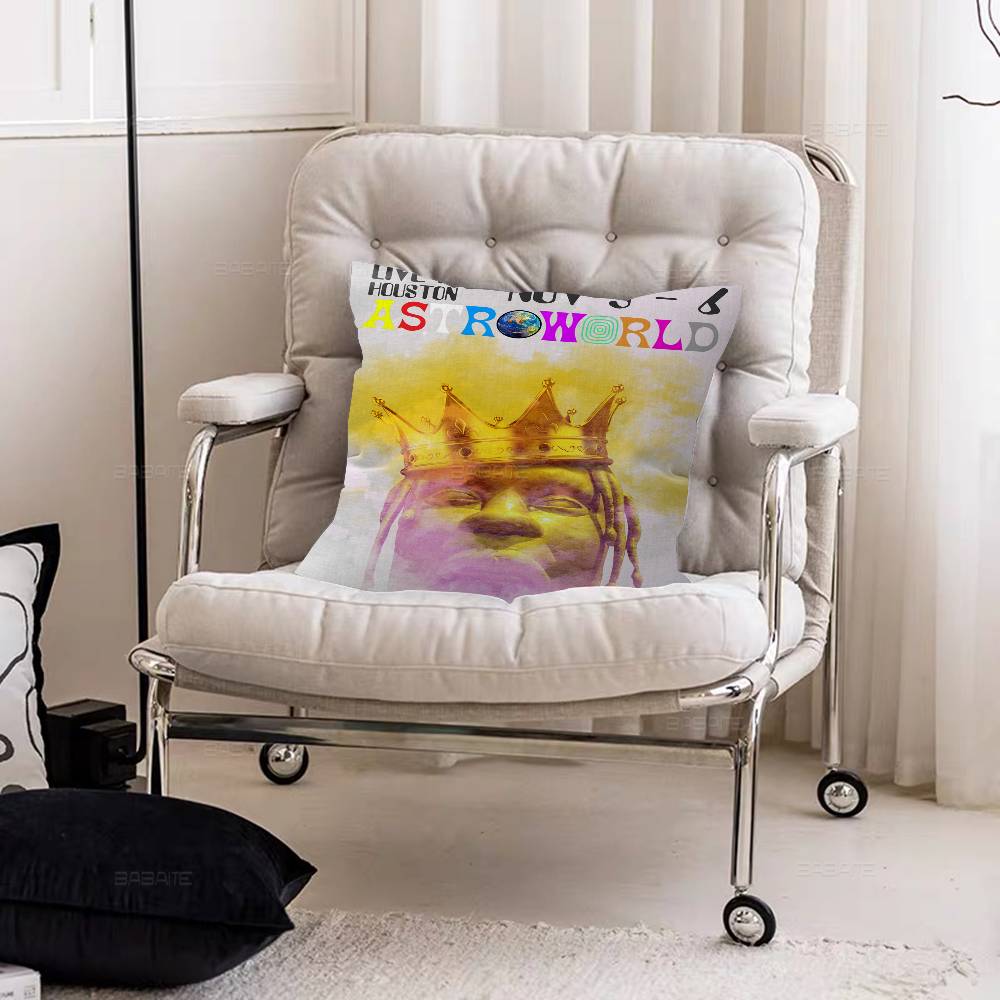 Трэвис Скотт Astroworld 45*45см Наволочка Декоративная Наволочка для Подушки Домашняя Наволочка для Подушки на Диван