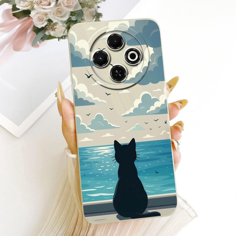For Tecno Spark 30C 30 4G 30Pro Cute Cat Flower Butterfly Cartoon Phone Case For Spark30 Pro 30C Shockproof Soft Silicone Cases