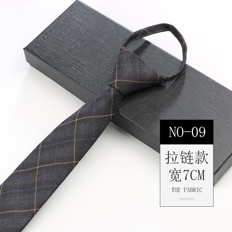 Галстук из хлопка мужской британский ретро клетчатый костюм джентльмена свадебный без узла на молнии узкий галстук