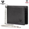 Genuine Leather  Men Wallet Rfid Slim Card Holder