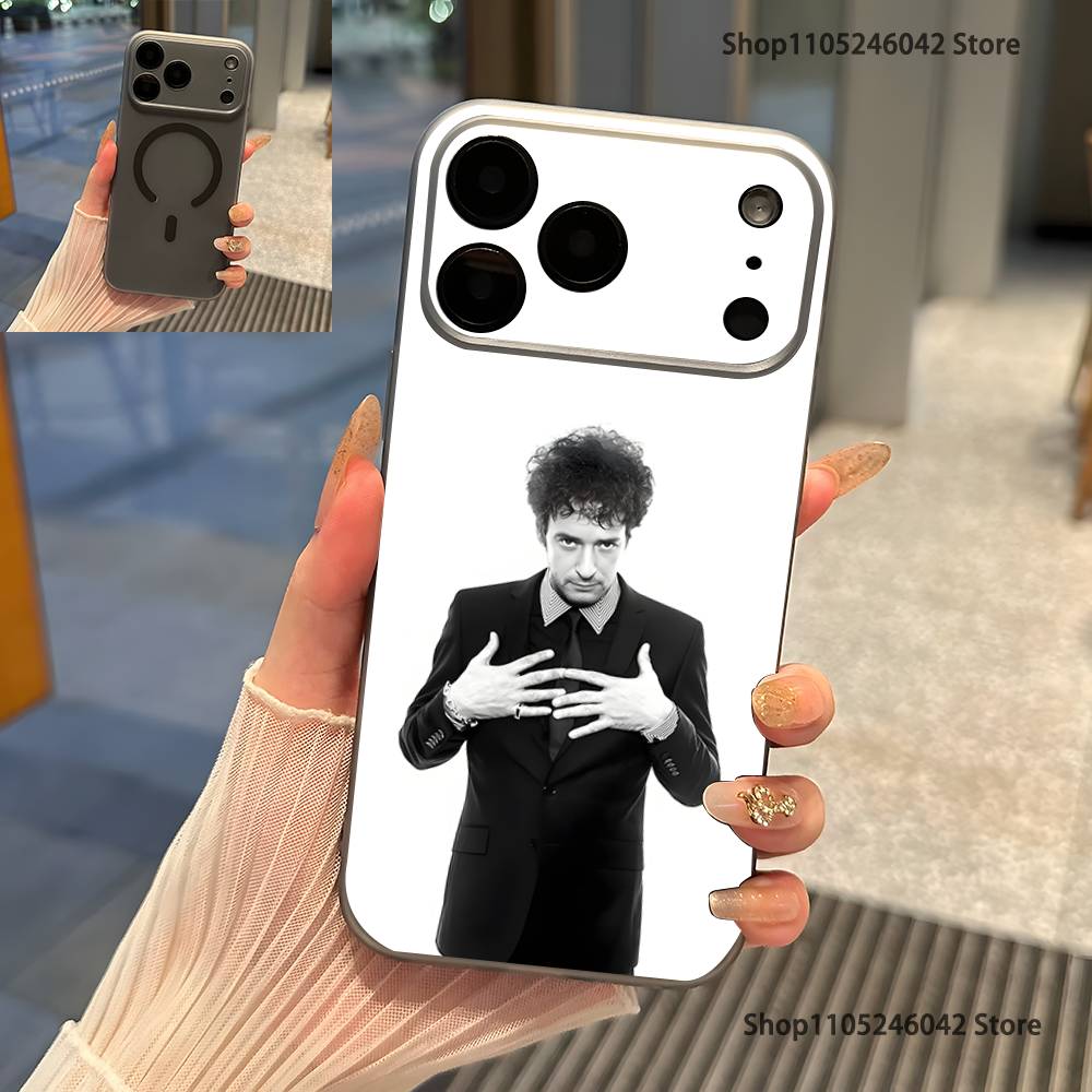 Певец G-Густаво Cerati Для iPhone 17,16,15,14,13,12,11,Pro,Max,Plus Прозрачный серый Чехол для телефона Магнитная Беспроводная зарядка