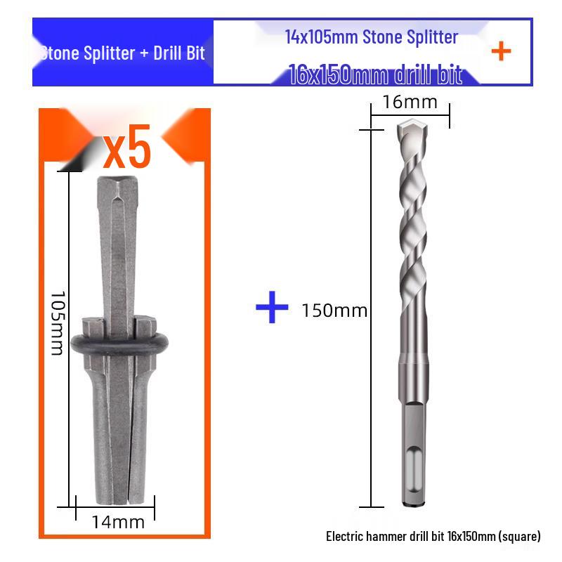 Клин и зубило для раскалывания камня для каменотесов