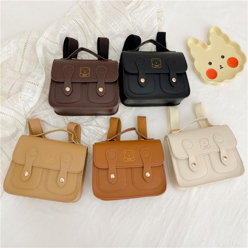 Сумка Медведь Детский Повседневный Рюкзак Материал ПУ С Ударопрочным И Дизайном Легкий