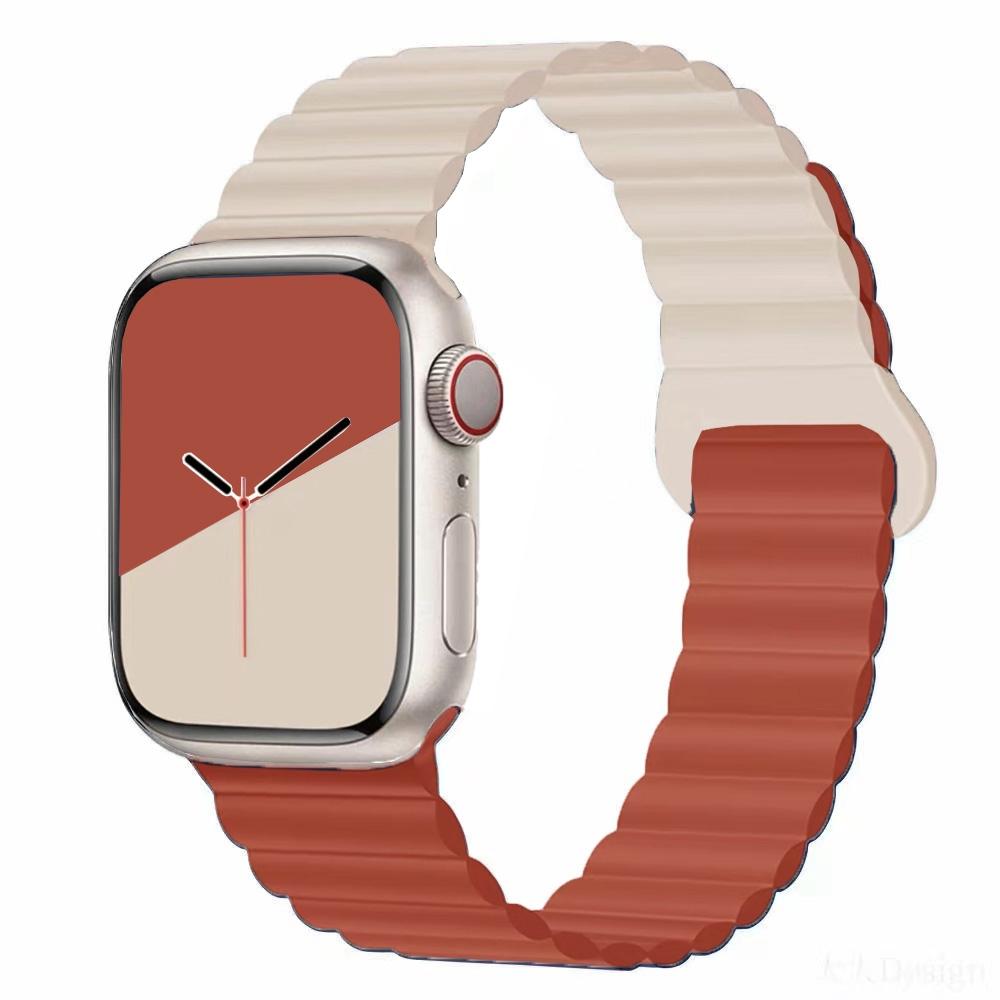 Простой силиконовый ремешок для часов Apple Watch Ultra 9 8 7 49 мм 45 мм 41 мм Силиконовый ремешок с магнитной застежкой для часов iWatch 6 5 4 SE 44 мм 40 мм 42 мм