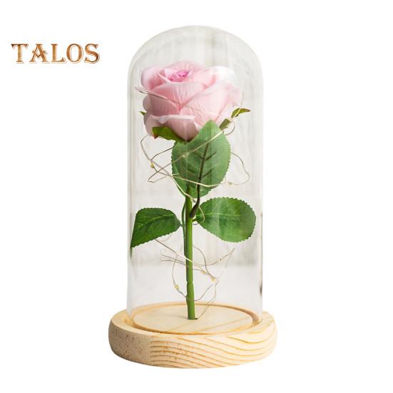 Искусственные цветы розы Вечная роза со светодиодной подсветкой Реалистично выглядящая имитация цветка розы на батарейках Подарки на праздники