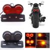 Motorcycle LED Tail Light Integrated Brake Turn Signal With License Plate Bracket For Honda Yamaha Universal 12V Rear Light