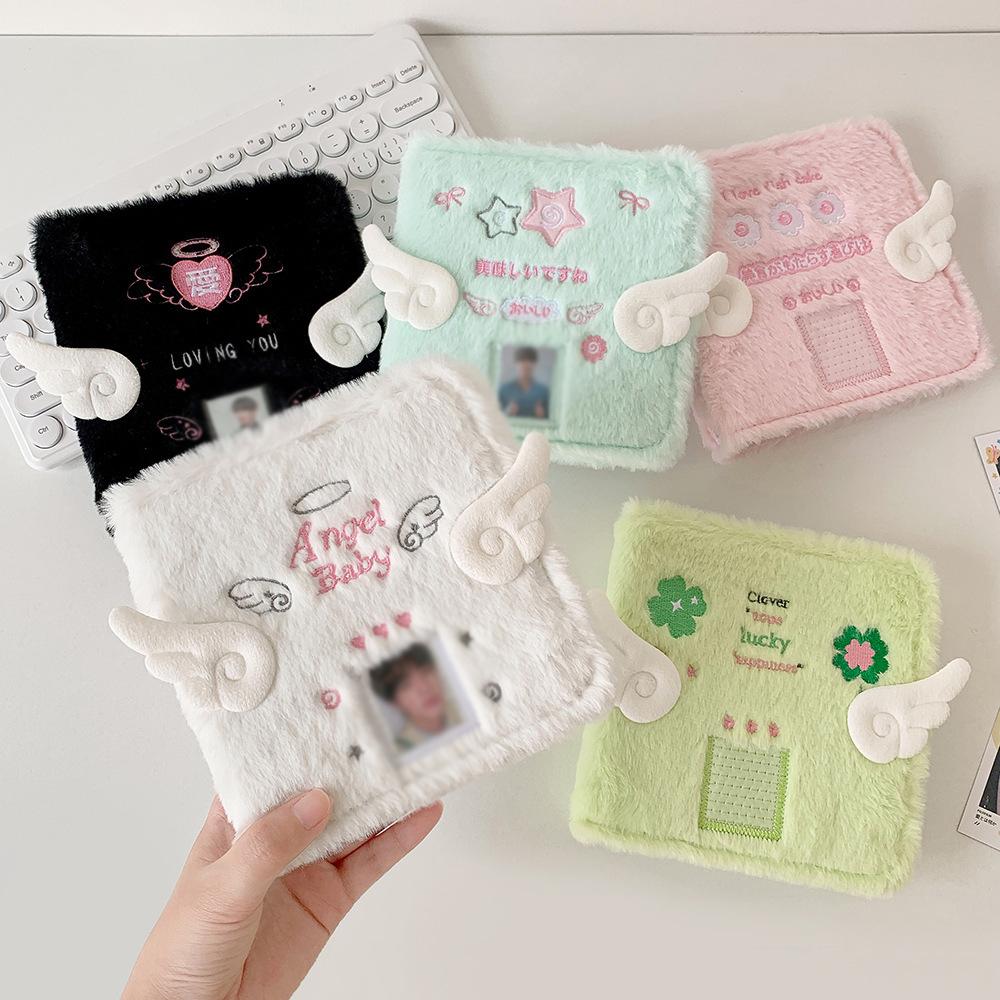 Beautiful Little Angel Loose leaf Album, A7 Plush 3-inch Polaroid Storage Album, Star Idol Small Card Album, Colorful