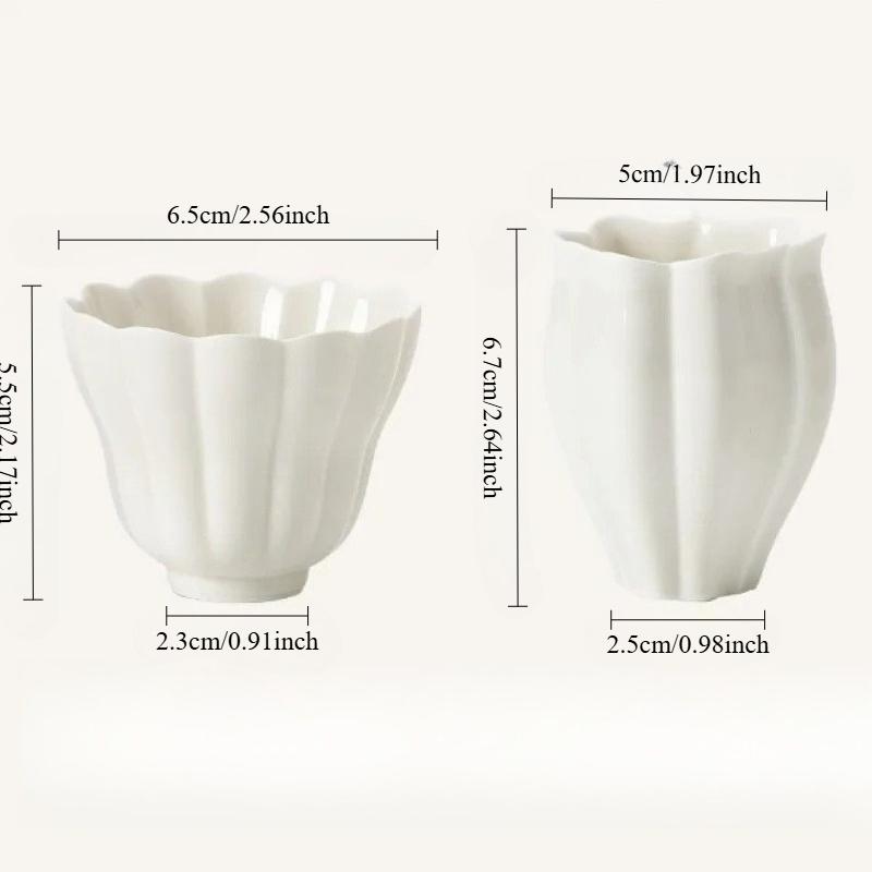 Антикварная простая белая чашка для чая «Лотос», чашка для дегустации аромата «Пепел древнего растения», бытовая, для чайной церемонии, ремесло, основная одинарная чашка, керамическая чайная