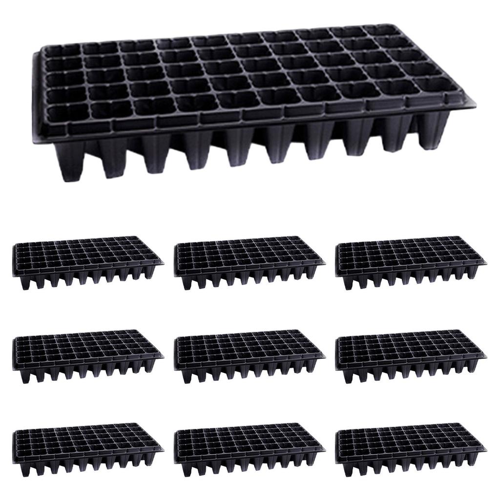 10 Pcs 50 Cell Starter Planter Plant Propagation Containers Cell Seedling Trays Tomato Germination Garden Nursery Sapling