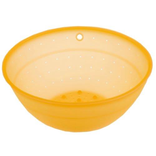 World Create ViV Drainer Bowl, Silicone Colander, Microwave Safe, Foldable, Round, 59786