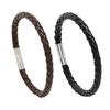Faux Leather Braided Bracelet Handmade Luxury Solid Color Casual Unisex Bracelet Wrist