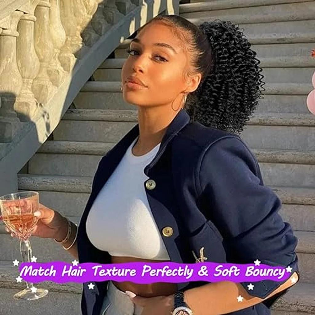 1 упаковка, удлинитель на шнурке, 12 дюймов, короткий черный, афро, вьющийся, с двумя зажимами, удлинитель для чернокожих женщин, Хэллоуин