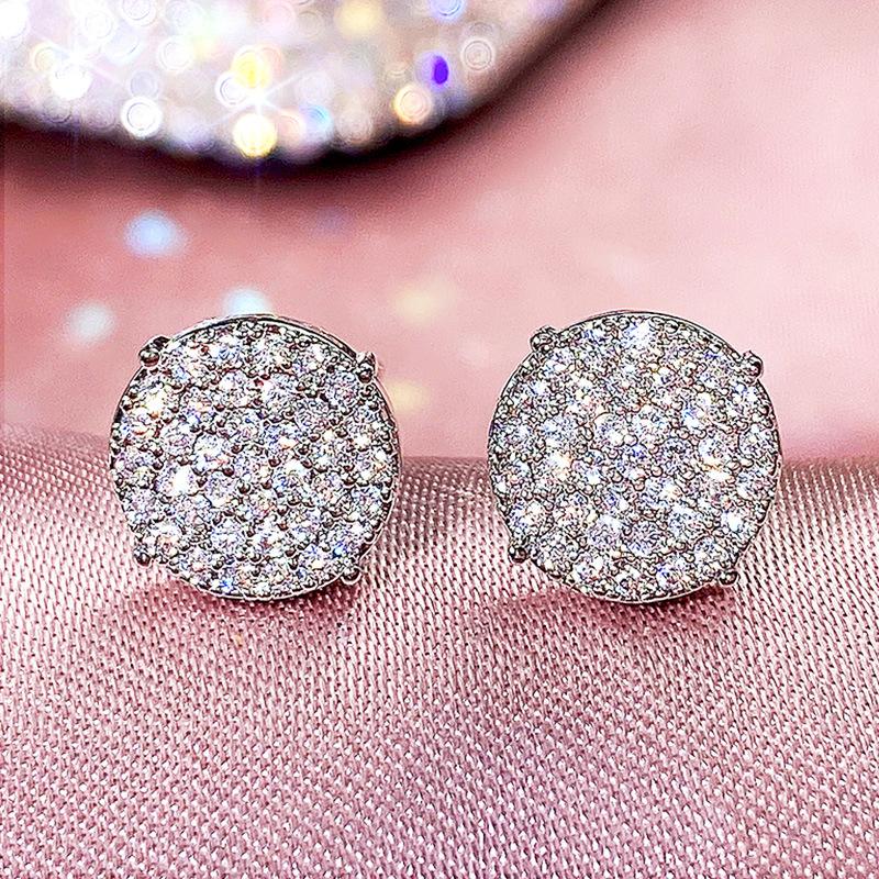 2026 Dainty Small Round CZ Stud Earrings for Women Simple and Elegant Daily Wear Ear Piercing Accessories Statement Jewelry